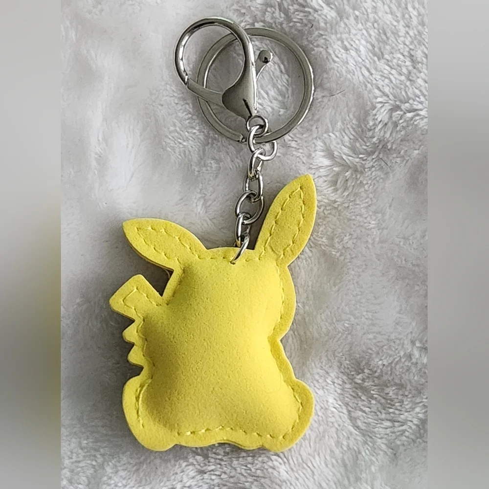 Pokemon Yellow Pikachu Keychain with Rhinestones Bag Charm
